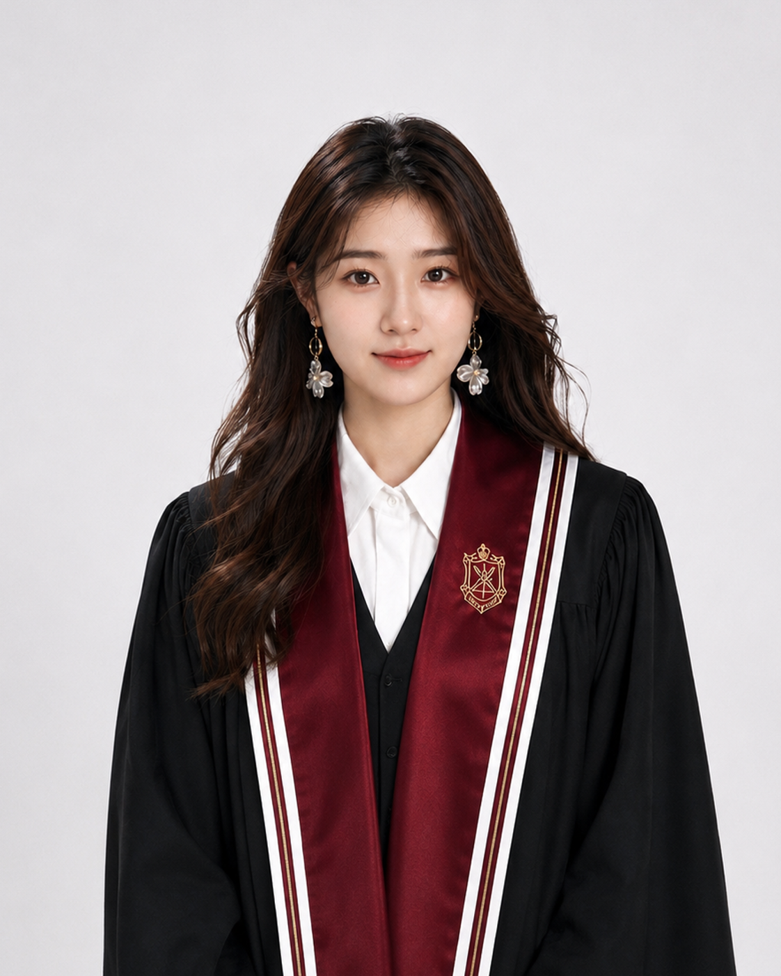 美式学院风 Women no-cap graduation style